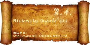 Miskovity Aszpázia névjegykártya